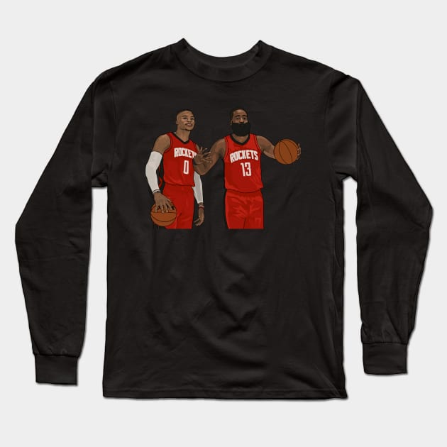 James Harden and Russell Westbrook | Houston Rockets Long Sleeve T-Shirt by ActualFactual